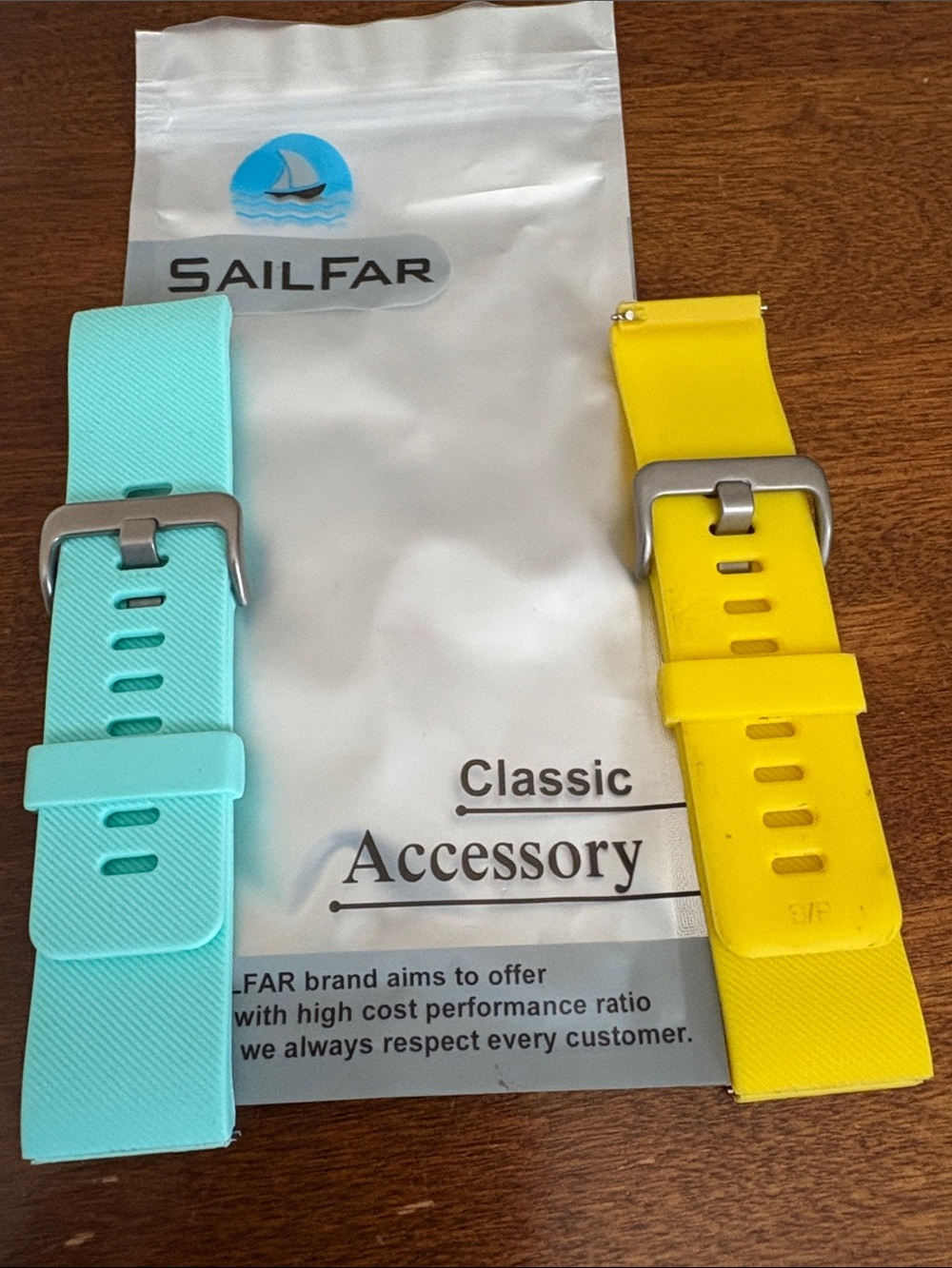 Silicone Watch Straps in Aqua & Yellow - Classic Replacement Bands